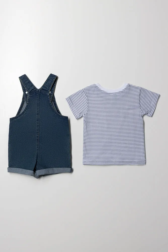 Denim Dungaree Set Blue sold by Ackermas product image thumbnail 4