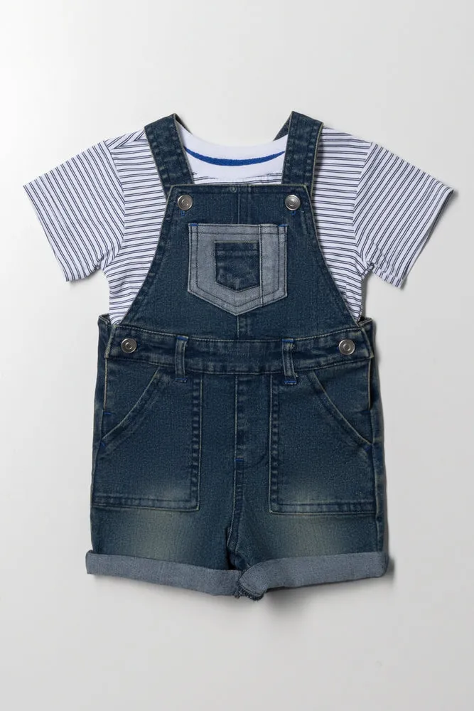 Denim Dungaree Set Blue sold by Ackermas