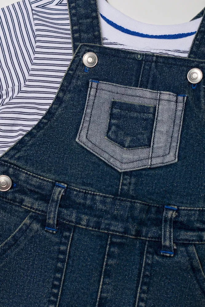 Denim Dungaree Set Blue sold by Ackermas product image thumbnail 2