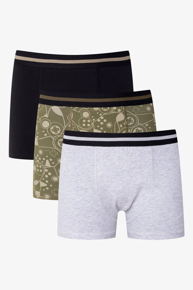 3 Pack Knit Boxers Green, Black And Grey sold by Ackermas