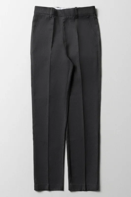 Boys School Slim Fit Pants Grey sold by Ackermas