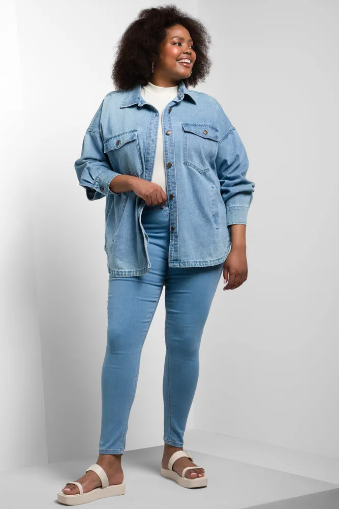 Pull On Jeggings Light Blue sold by Ackermas