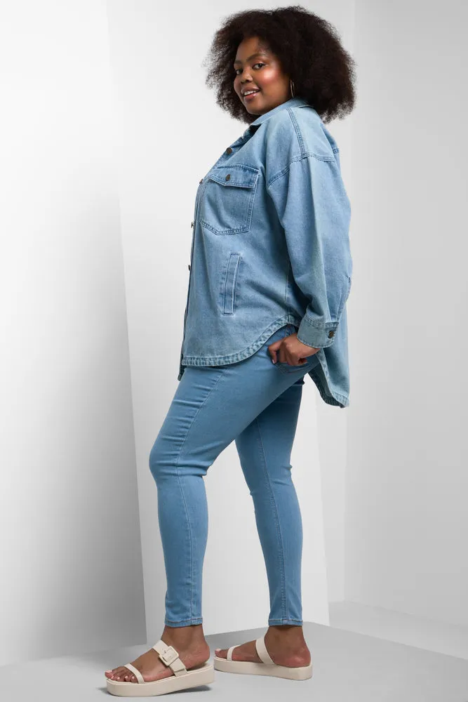 Pull On Jeggings Light Blue sold by Ackermas product image thumbnail 2