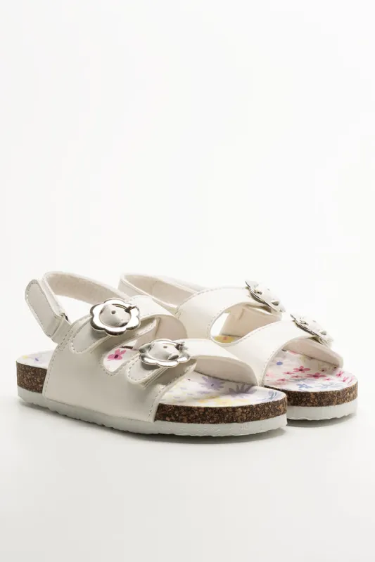 Buckle Sandals White sold by Ackermas