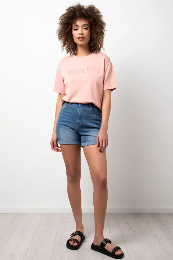 High Rise Bermuda Shorts Blue sold by Ackermas