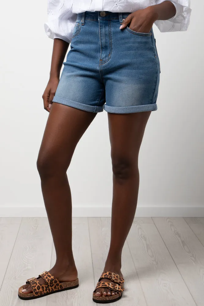 High Rise Bermuda Shorts Blue sold by Ackermas product image thumbnail 2