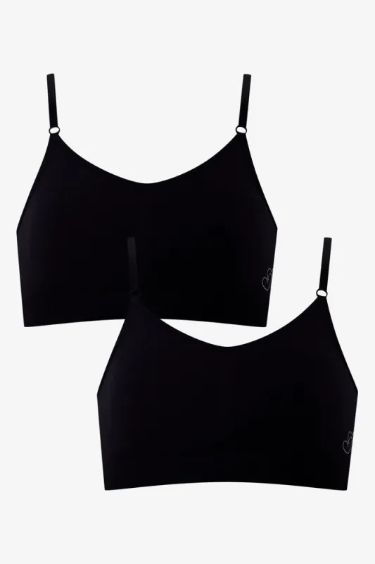 2 Pack Seamfree Bras Black sold by Ackermas