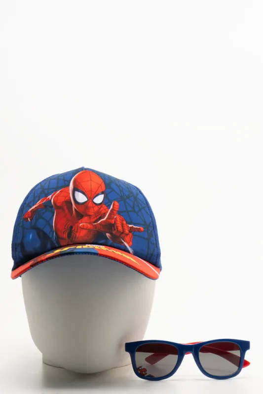Spider-Man Cap And Sunglasses Set Blue sold by Ackermas