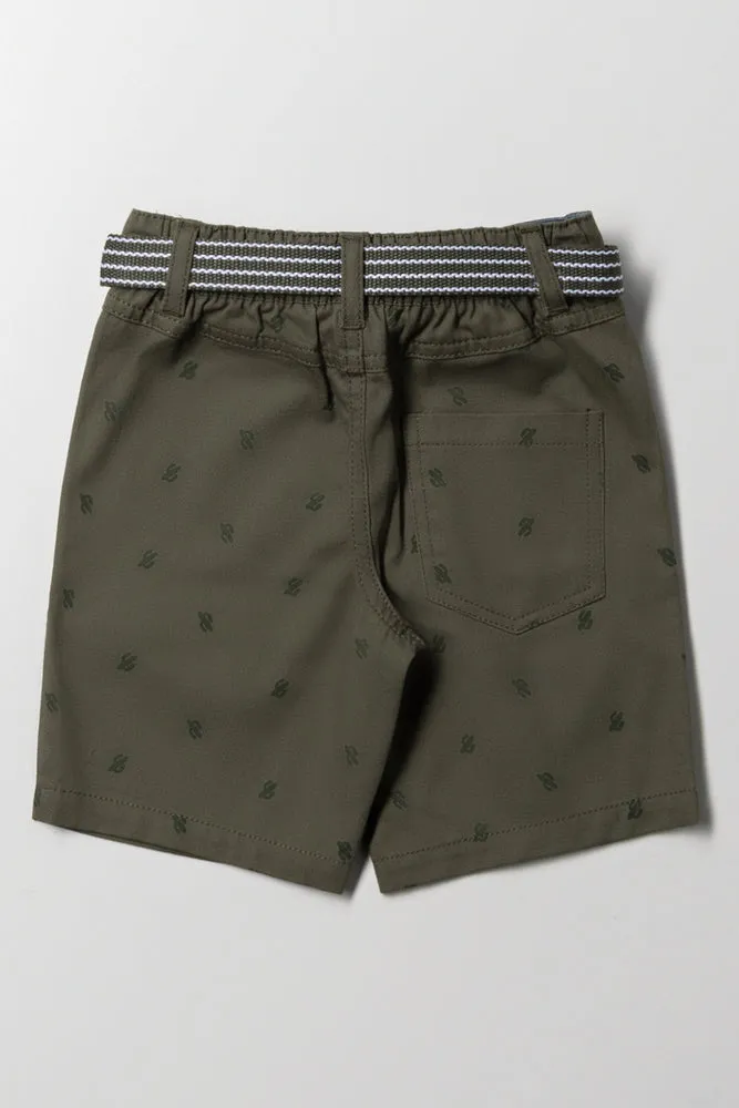 SHORTS CHINO WITH BELT FATIGUE sold by Ackermas product image thumbnail 3