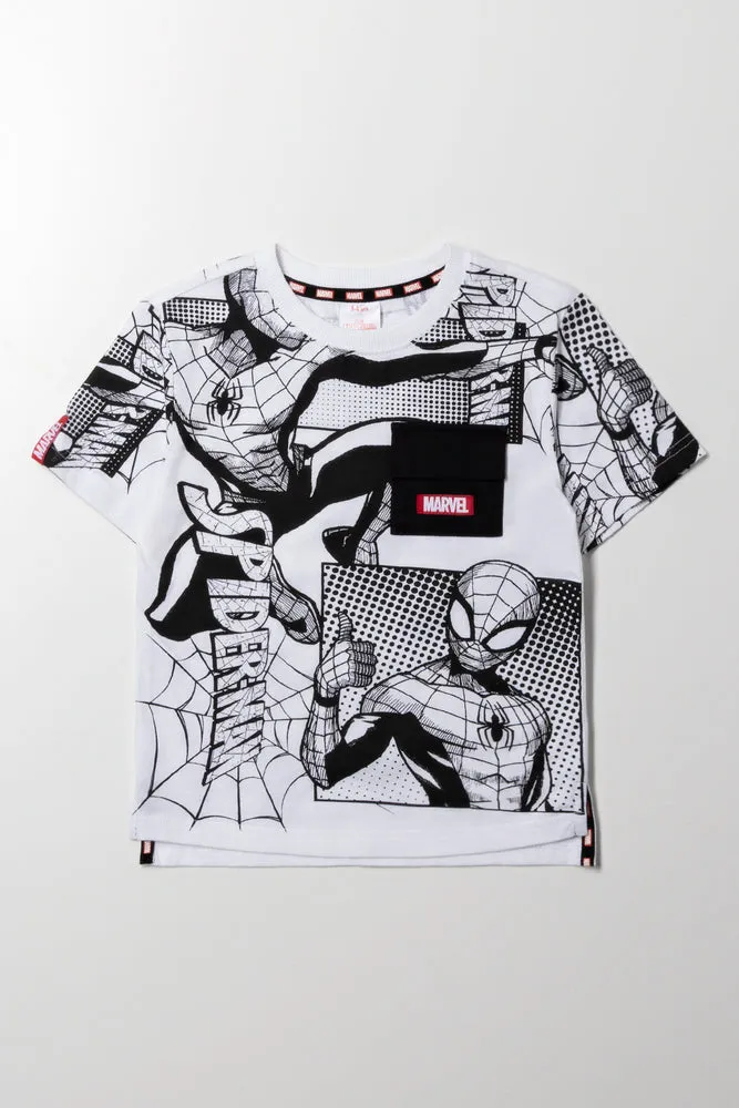 Spider-Man Pocket T-Shirt White sold by Ackermas