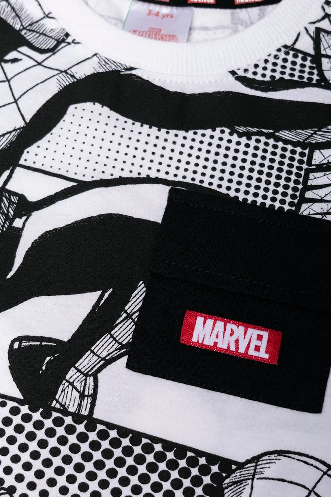 Spider-Man Pocket T-Shirt White sold by Ackermas product image thumbnail 2