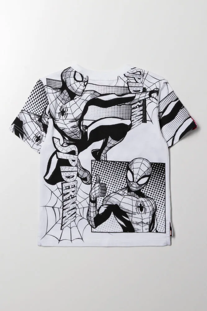 Spider-Man Pocket T-Shirt White sold by Ackermas product image thumbnail 3