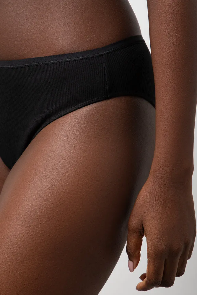 3 Pack Rib Brazilian Panties Black And Grey sold by Ackermas product image thumbnail 5