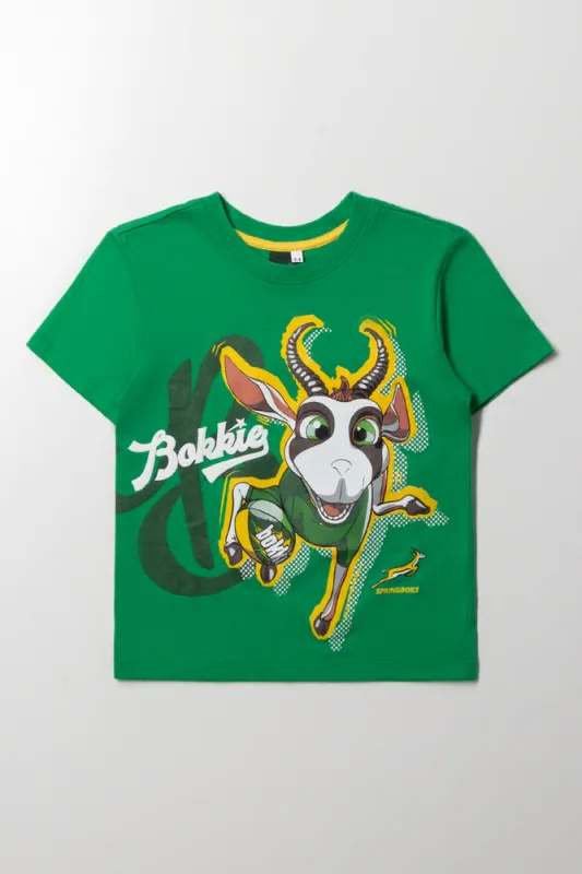 Bokkie Short Sleeve T-Shirt Green sold by Ackermas