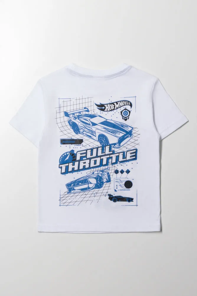 Hot Wheels T-Shirt White sold by Ackermas product image thumbnail 3