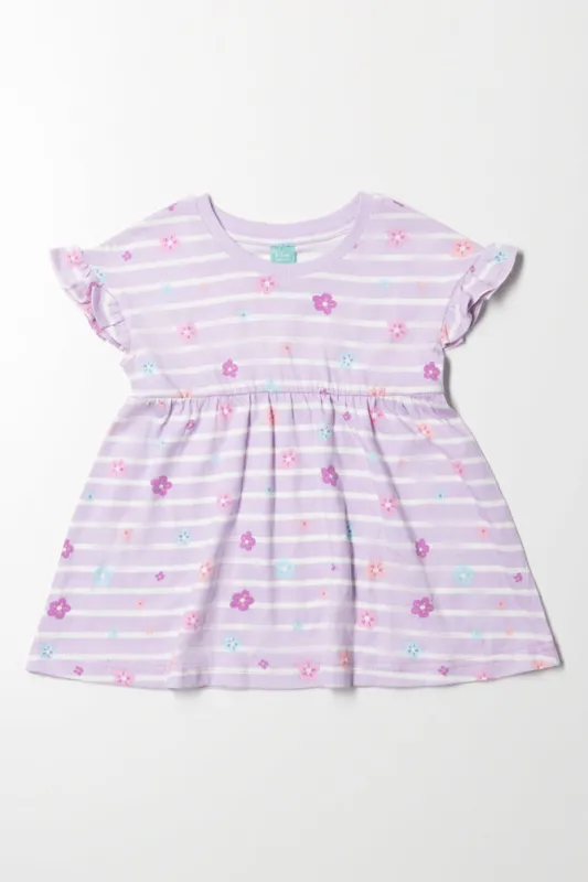 Frill Sleeve Dress Lilac sold by Ackermas