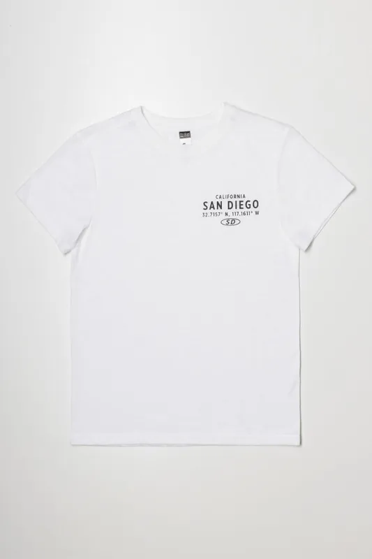 San Diego Short Sleeve T-Shirt White sold by Ackermas