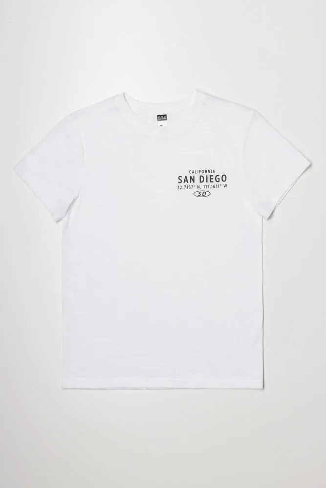 San Diego Short Sleeve T-Shirt White sold by Ackermas