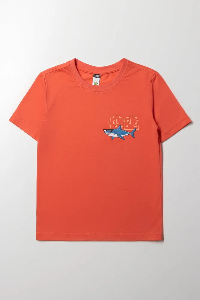 Shark T-Shirt Orange sold by Ackermas