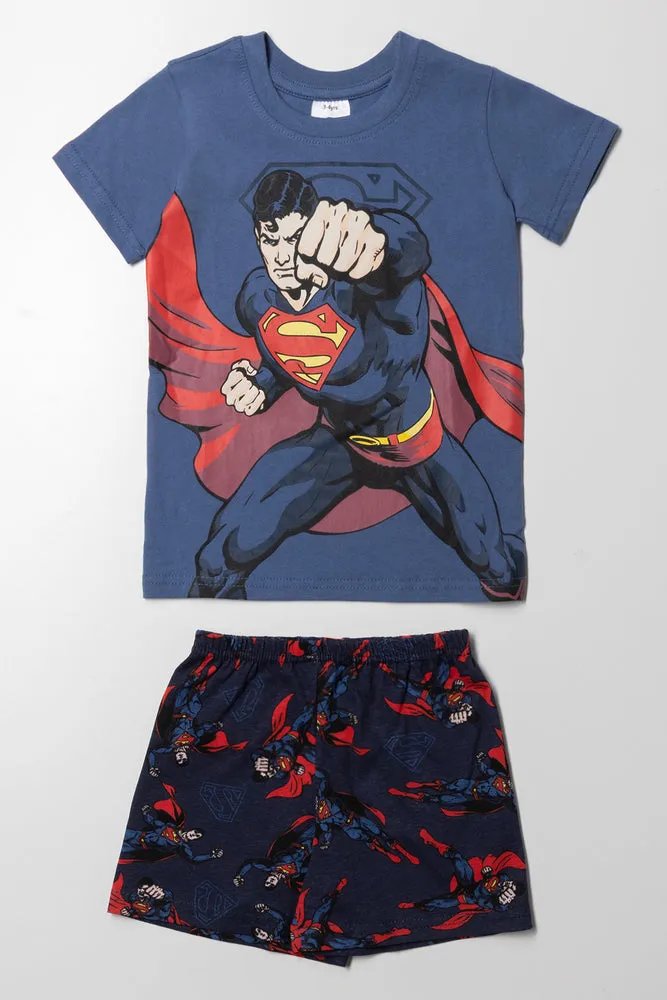 Superman Short Sleeve Pyjamas Navy sold by Ackermas