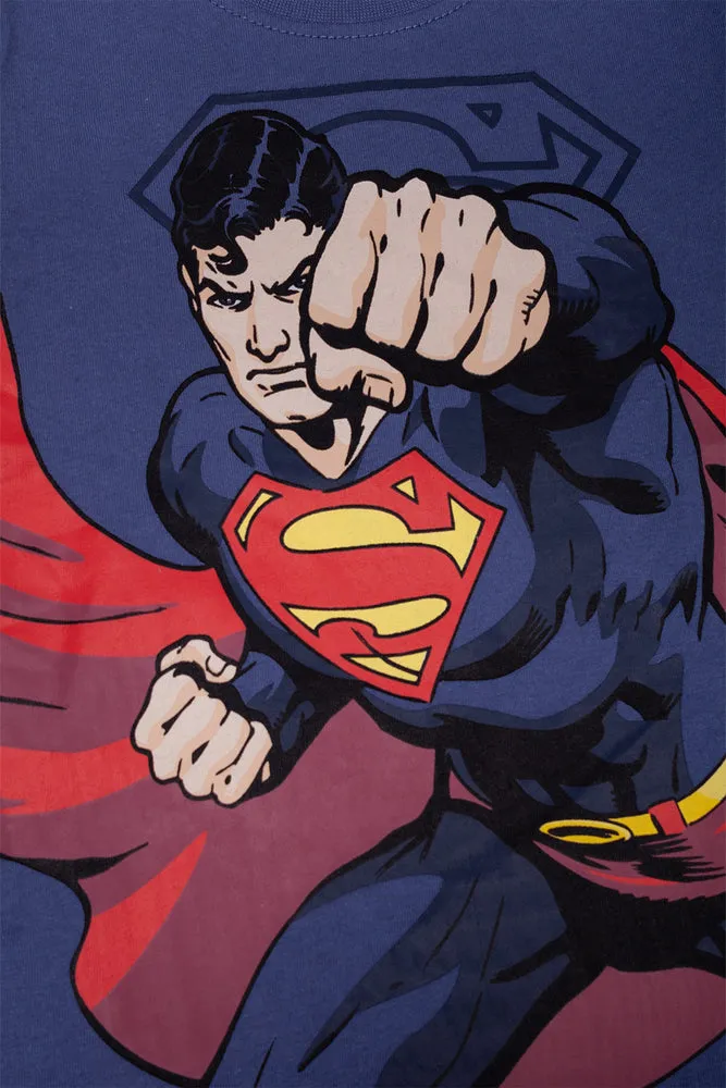 Superman Short Sleeve Pyjamas Navy sold by Ackermas product image thumbnail 2