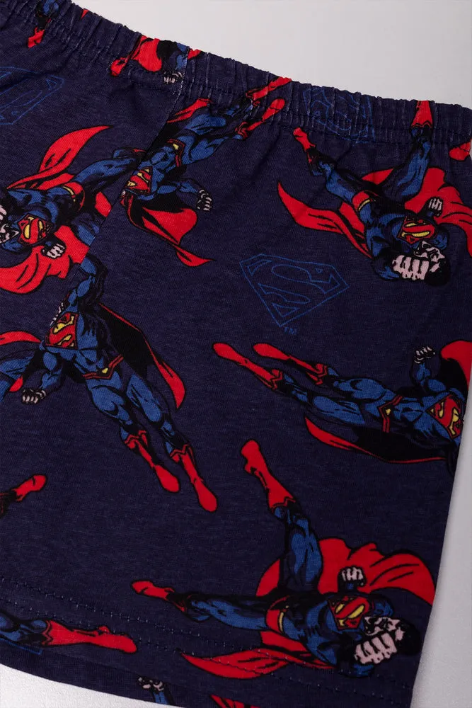 Superman Short Sleeve Pyjamas Navy sold by Ackermas product image thumbnail 3