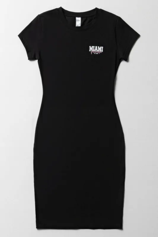 Miami Bodycon Dress Black sold by Ackermas