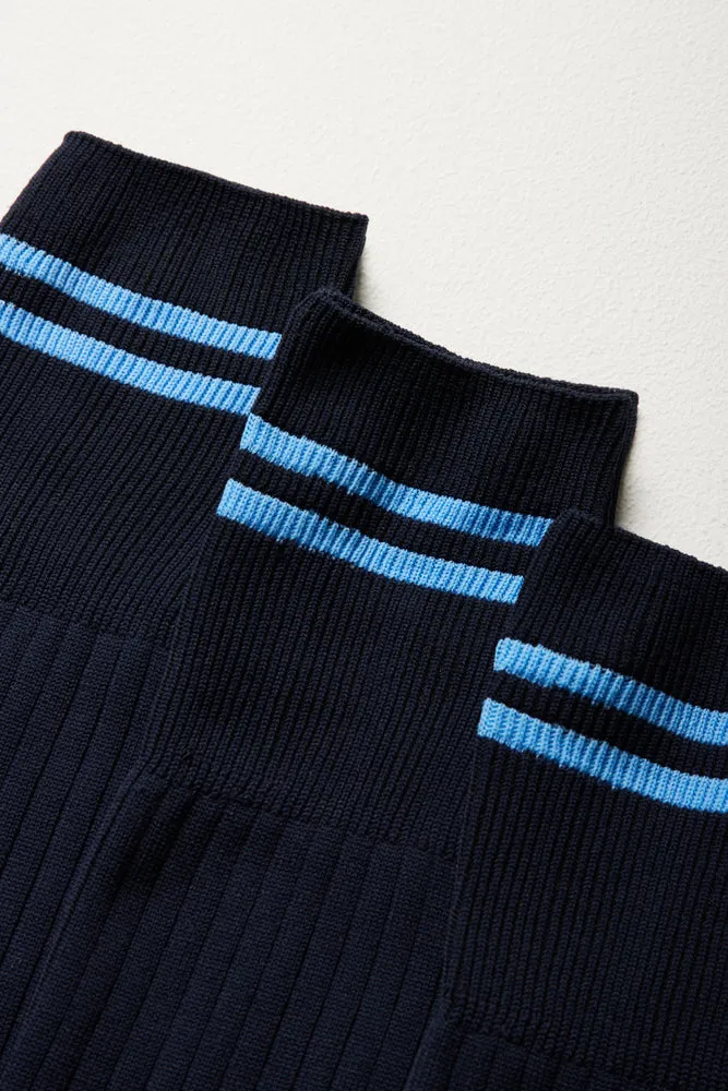 3 Pack Long Stripe Socks Navy sold by Ackermas product image thumbnail 2