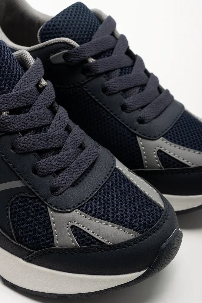 Retro Trainers Navy sold by Ackermas product image thumbnail 3