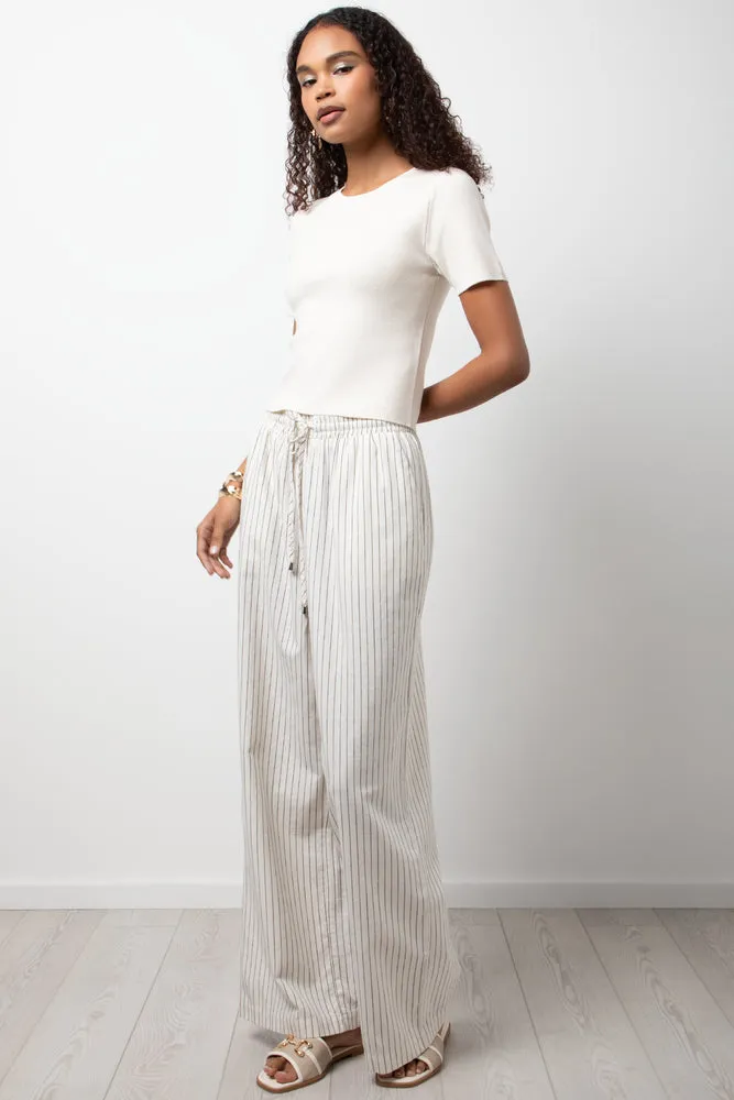 Short Sleeve Crew Neck Top Natural sold by Ackermas product image thumbnail 2