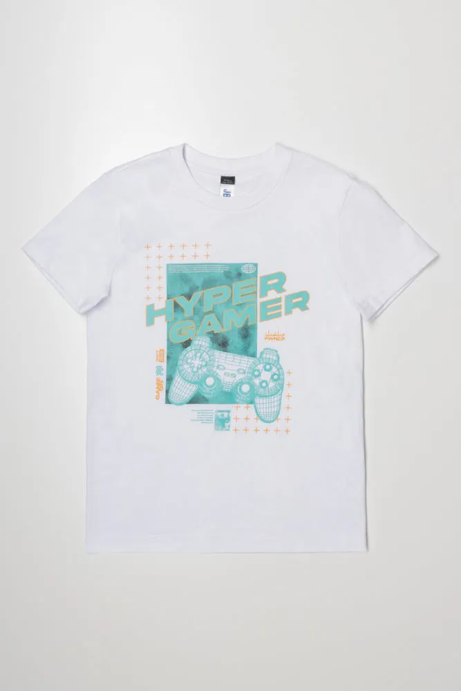Earphones Short Sleeve T-Shirt White sold by Ackermas
