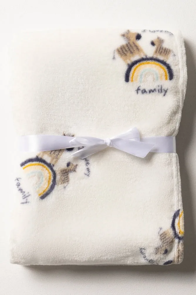 Zebra Printed Fleece White sold by Ackermas