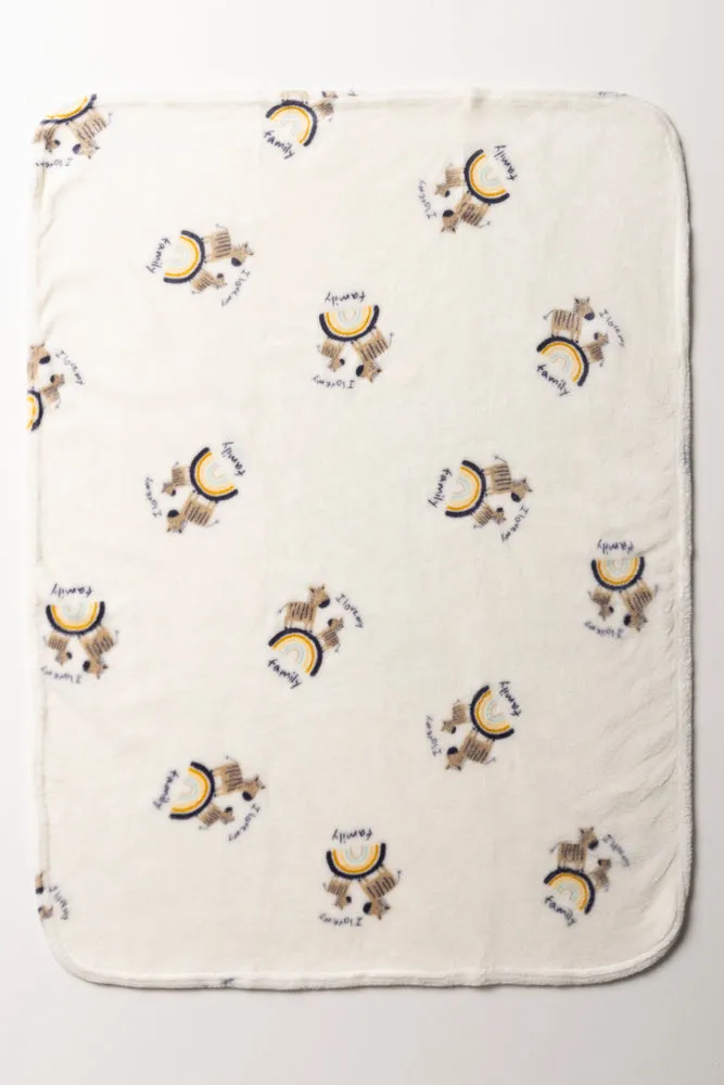 Zebra Printed Fleece White sold by Ackermas product image thumbnail 2