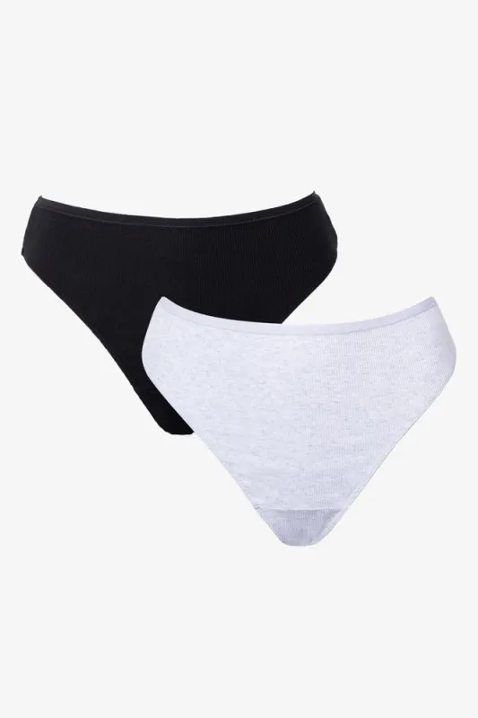 3 Pack Cotton Thongs Black And White sold by Ackermas
