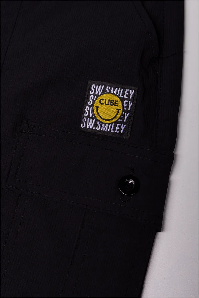 Smiley Cargo Shorts Black sold by Ackermas product image thumbnail 2