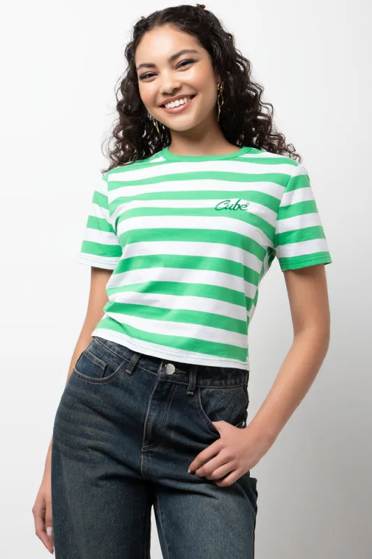 Stripe T-Shirt Green sold by Ackermas