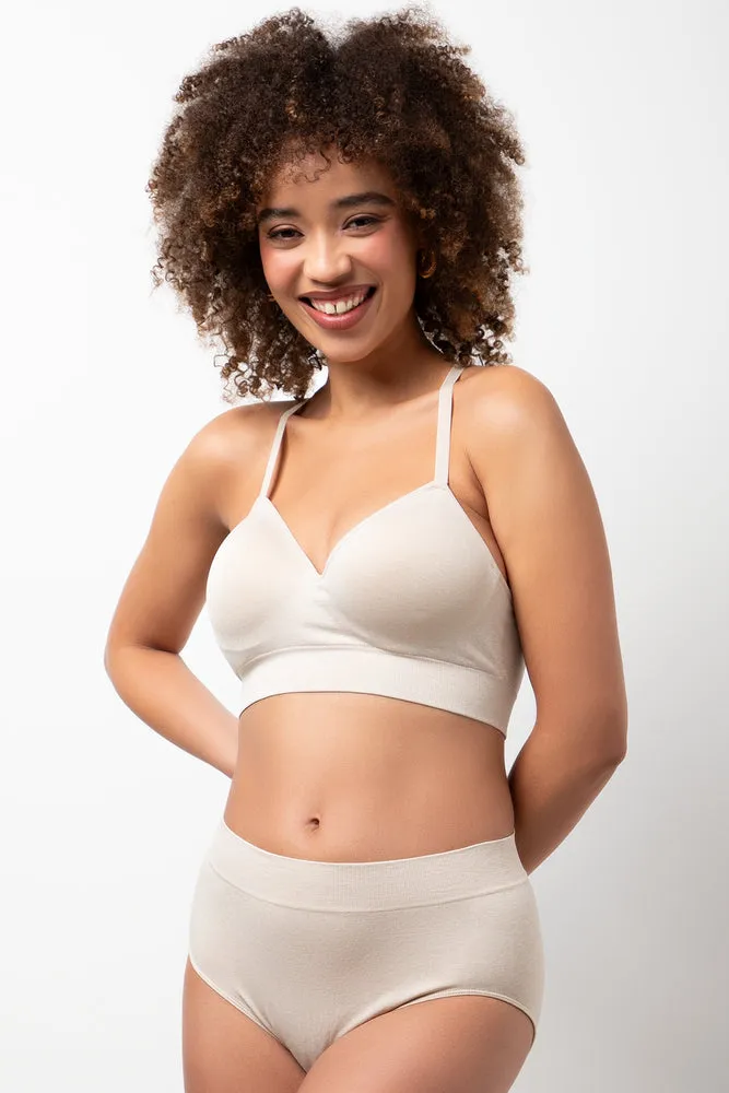 2 Pack Seam Free Bralette Navy & Natural sold by Ackermas product image thumbnail 3