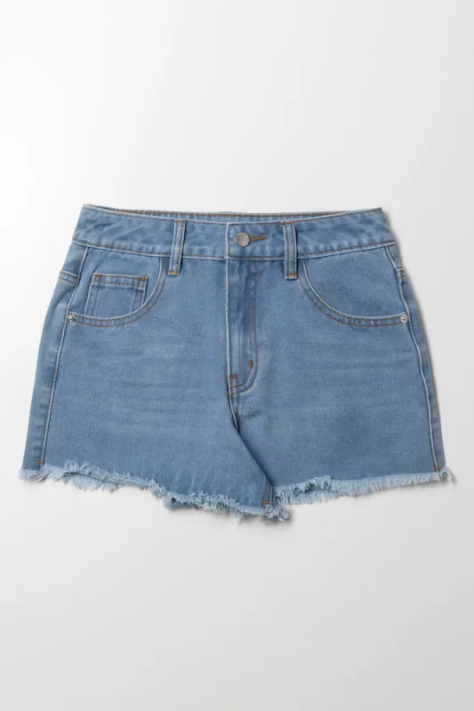 Denim Shorts Mid Blue sold by Ackermas