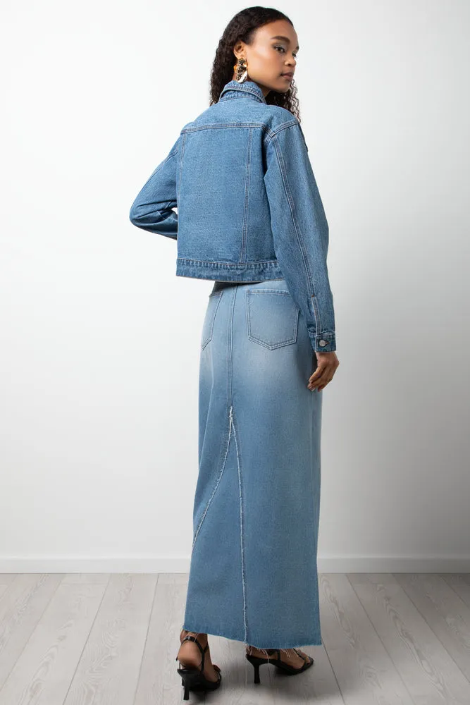 Denim Trucker Jacket Light Blue sold by Ackermas product image thumbnail 3