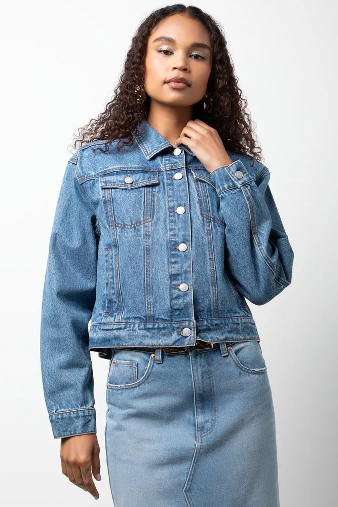 Denim Trucker Jacket Light Blue sold by Ackermas