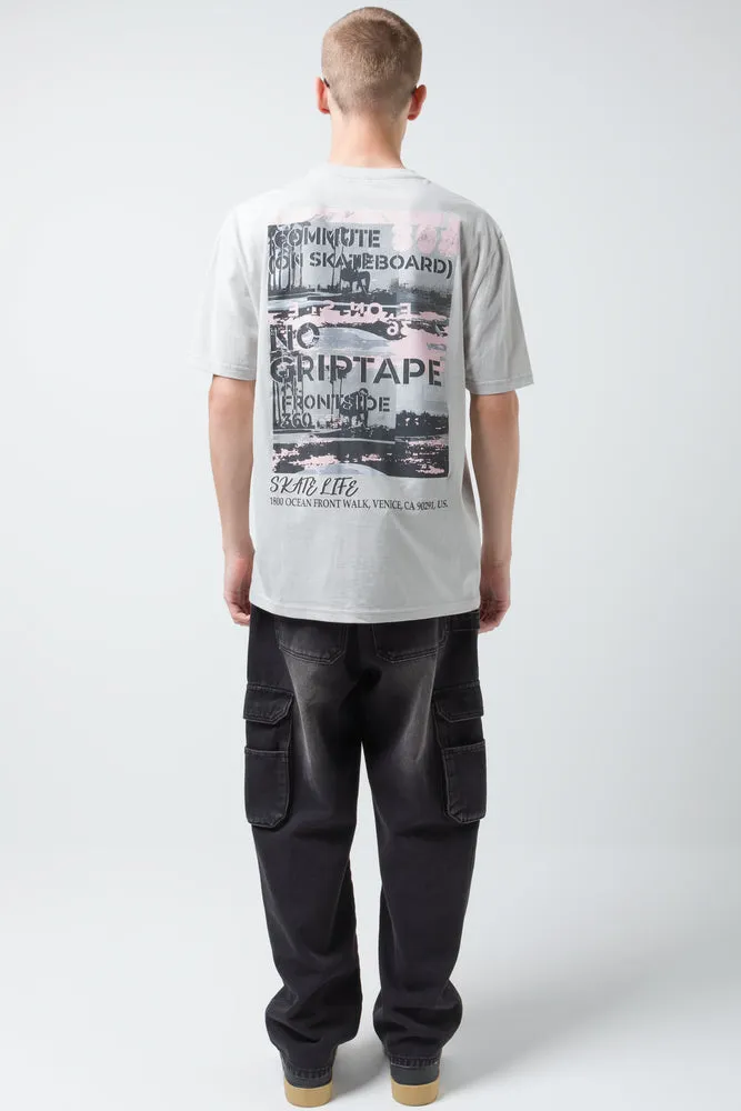 Short Sleeve T-Shirt Light Grey sold by Ackermas product image thumbnail 3