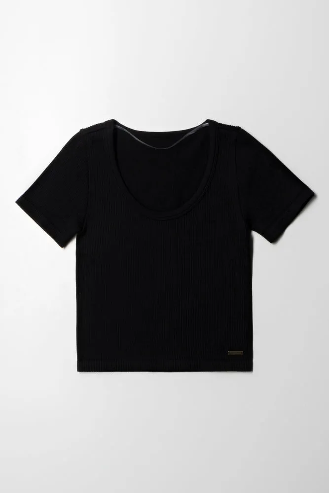Seamless T-Shirt Black sold by Ackermas