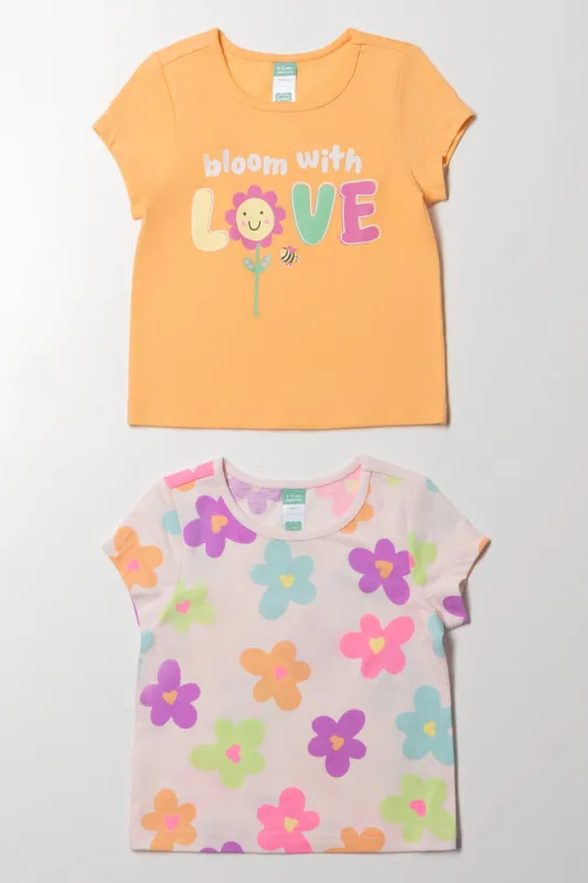 2 Pack T-Shirts Peach sold by Ackermas