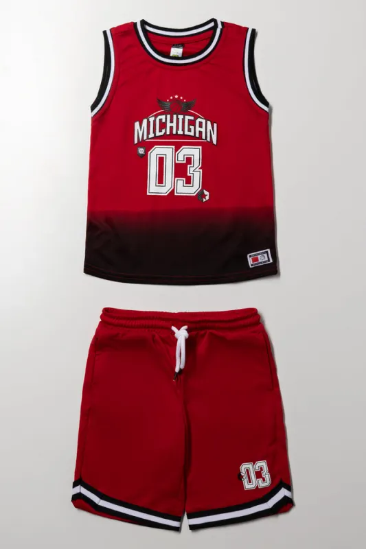 2 Piece Basketball Set Red sold by Ackermas