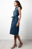 Sleeveless Button Through Denim Dress Blue sold by Ackermas