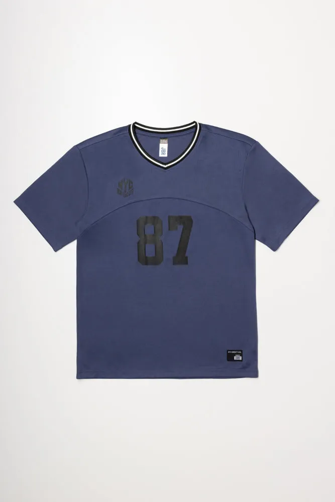 Short Sleeve Soccer T-Shirt Navy sold by Ackermas