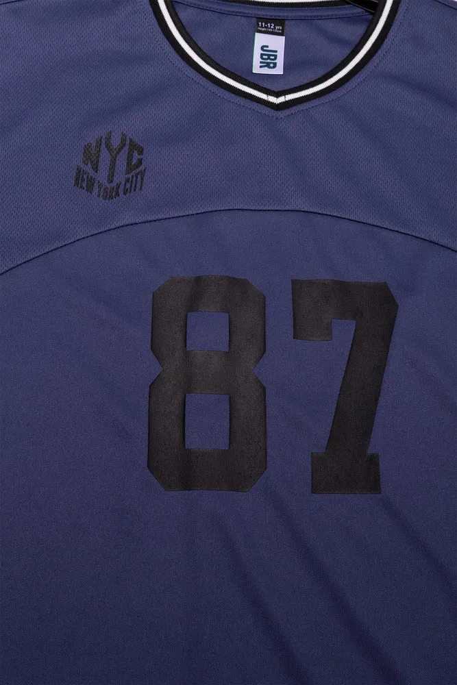 Short Sleeve Soccer T-Shirt Navy sold by Ackermas product image thumbnail 2