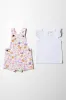 Dungaree With T-Shirt Set Pink sold by Ackermas