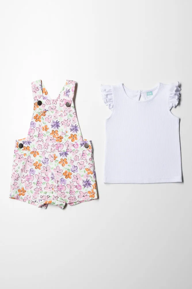 Dungaree With T-Shirt Set Pink sold by Ackermas product image thumbnail 5