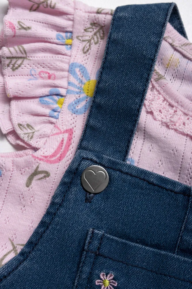 Dungaree Set Pink sold by Ackermas product image thumbnail 2